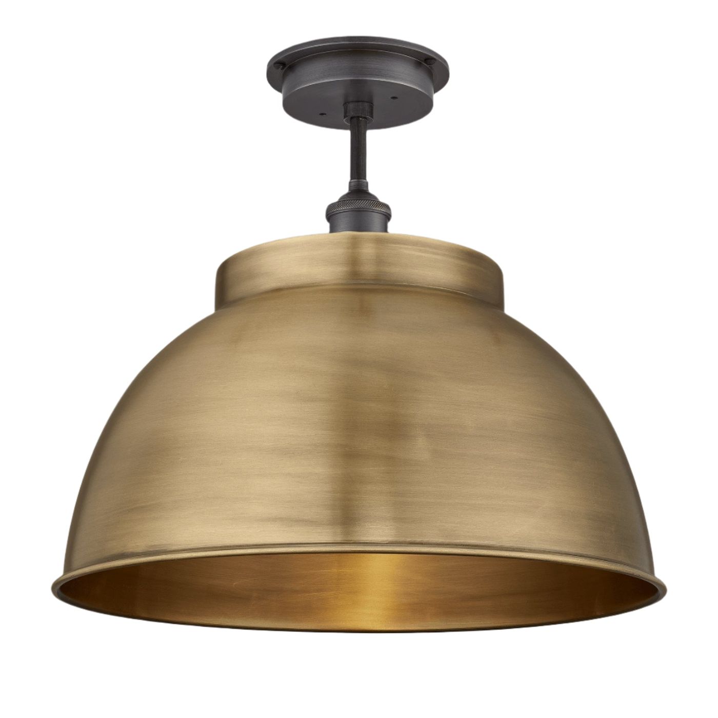 Brooklyn Outdoor & Bathroom Dome Flush Mount - 17 Inch - Brass Industville BR-IP65-DFM17-B-PH