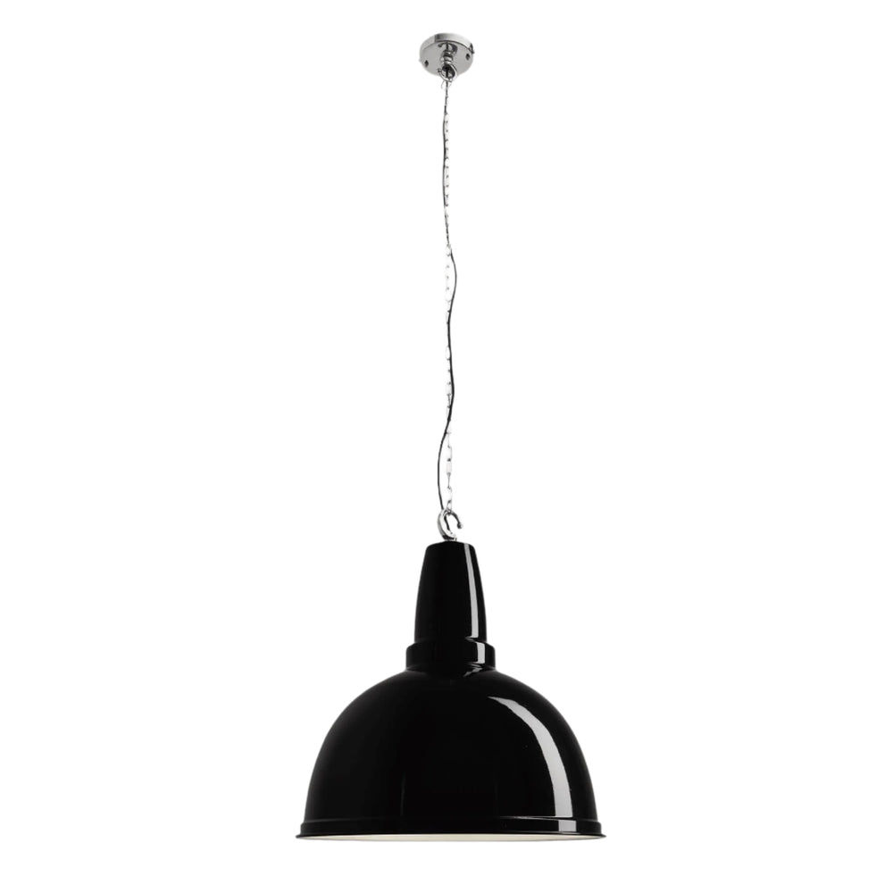 Black Retro Large Pendant - 17 Inch - Industville RT-LP17-BK-CHKCN