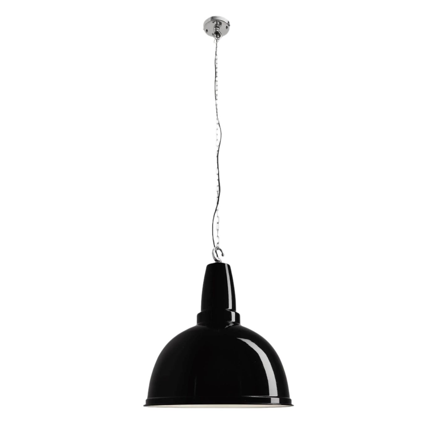 Black Retro Large Pendant - 17 Inch - Industville RT-LP17-BK-CHKCN