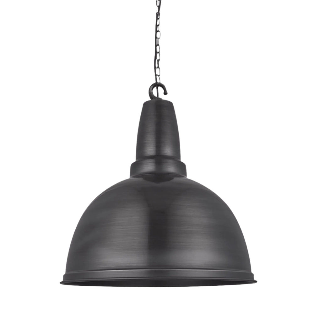 Pewter Retro Large Pendant - 17 Inch - Industville RT-LP17-P-PHKCN