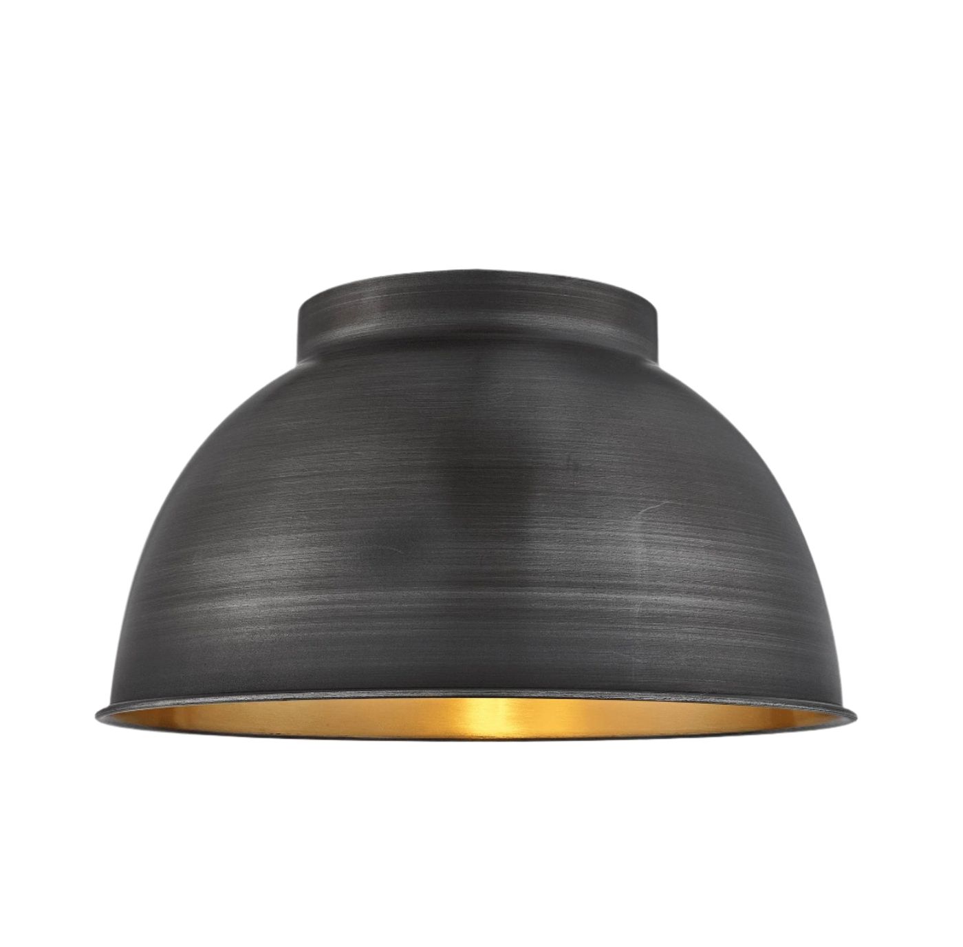 Dome - 17 Inch - Pewter & Brass - Shade Only Industville D17-BP-SO