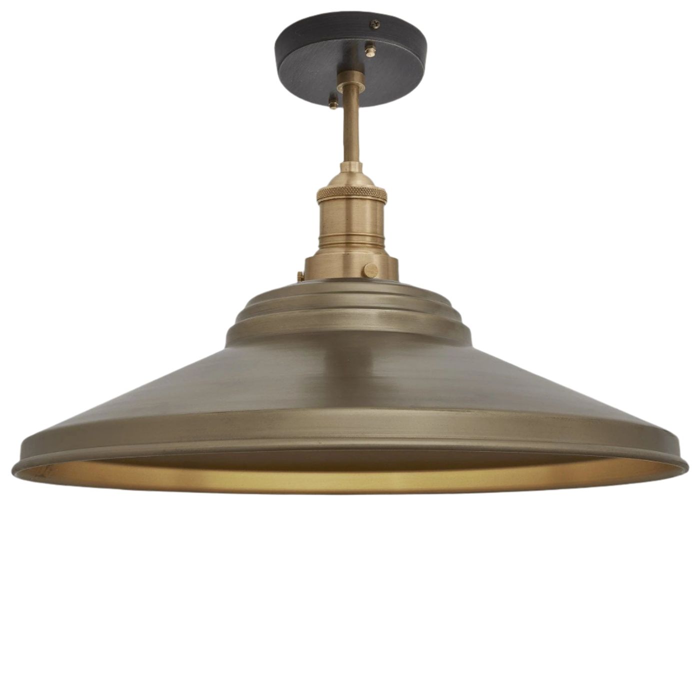 Brooklyn Giant Step Flush Mount - 18 Inch - Brass Industville BR-GSFM18-B-BH