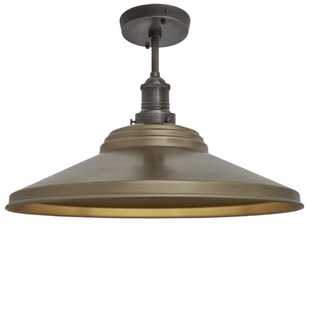 Brooklyn Giant Step Flush Mount - 18 Inch - Brass Industville BR-GSFM18-B-PH