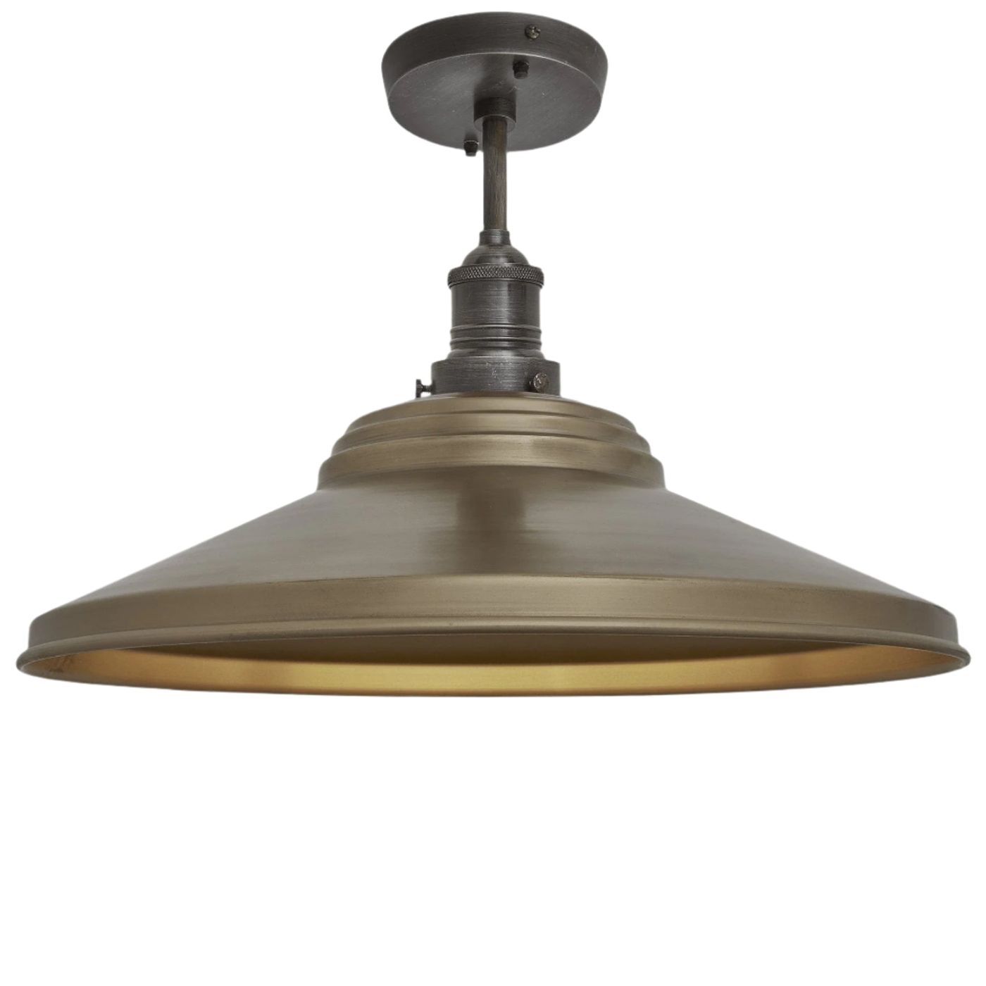 Brooklyn Giant Step Flush Mount - 18 Inch - Brass Industville BR-GSFM18-B-PH