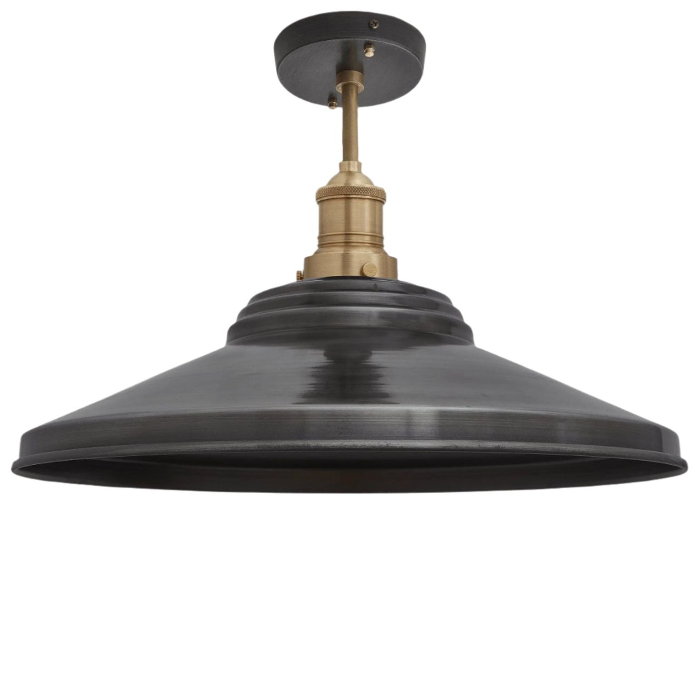 Brooklyn Giant Step Flush Mount - 18 Inch - Pewter Industville BR-GSFM18-P-BH