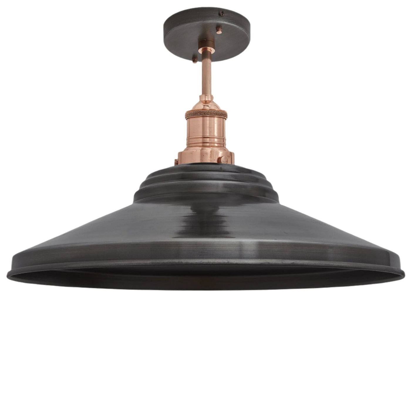 Brooklyn Giant Step Flush Mount - 18 Inch - Pewter Industville BR-GSFM18-P-CH