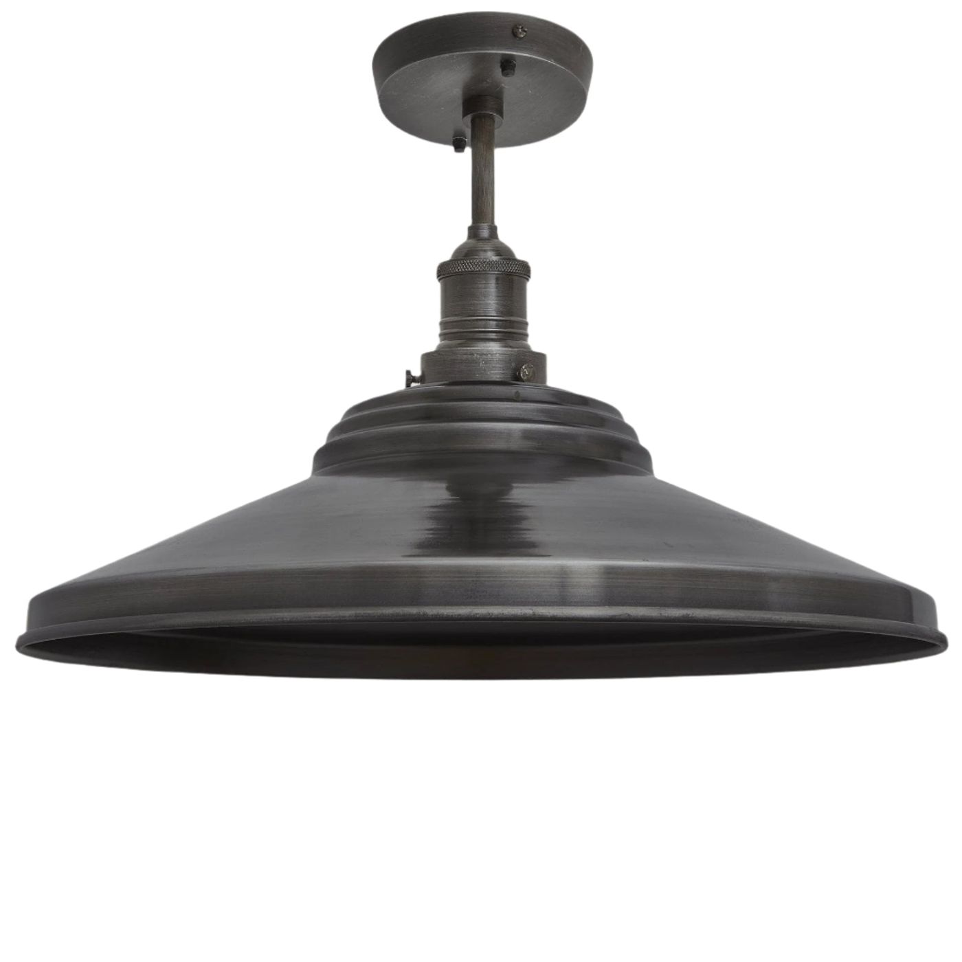Brooklyn Giant Step Flush Mount - 18 Inch - Pewter Industville BR-GSFM18-P-PH