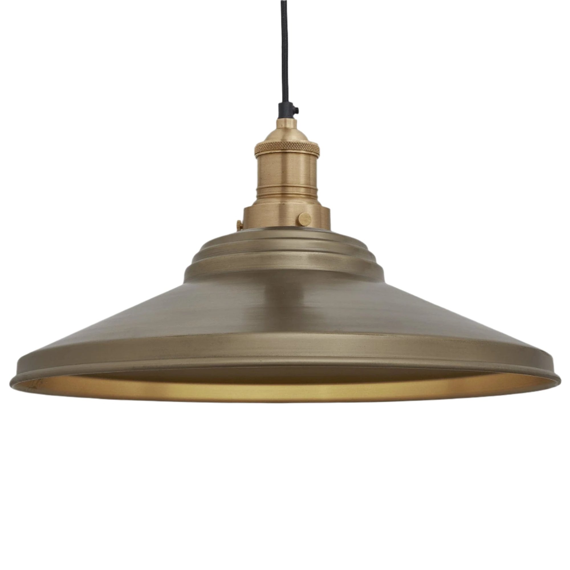 Brass with Brass Holder Brooklyn Giant Step Pendant - 18 Inch - BR-GSP18-B-BH