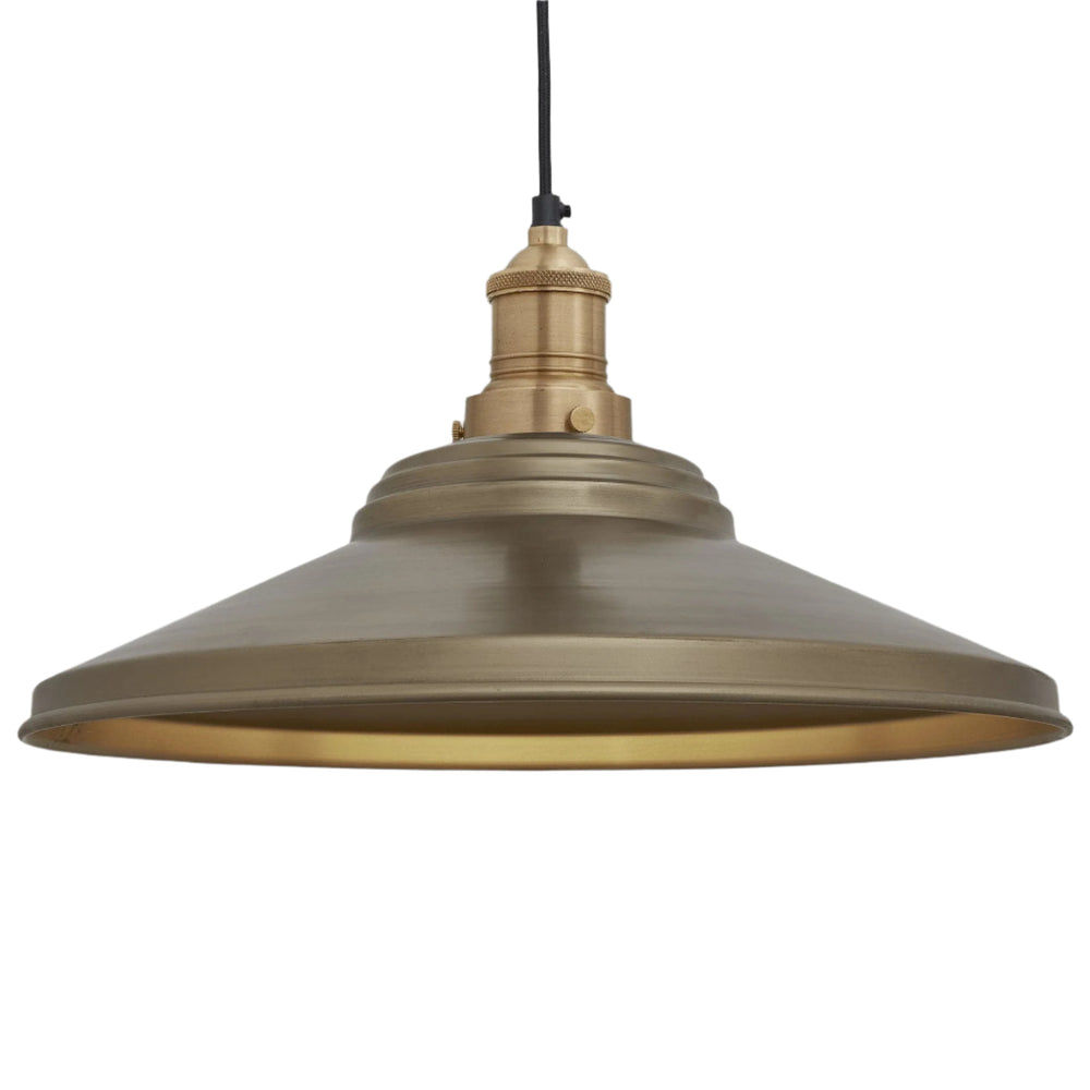 Brass with Brass Holder Brooklyn Giant Step Pendant - 18 Inch - BR-GSP18-B-BH