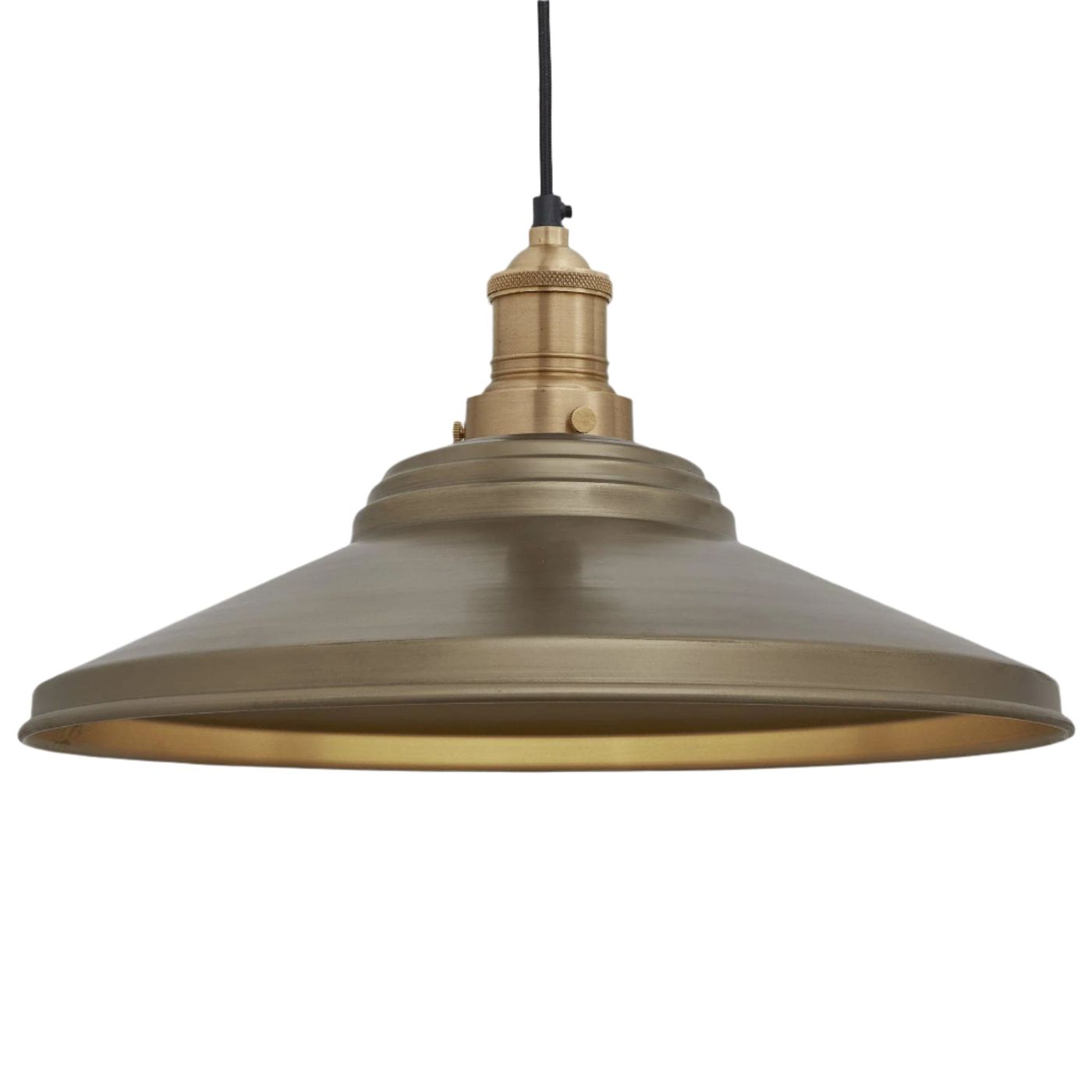 Brass with Brass Holder Brooklyn Giant Step Pendant - 18 Inch - BR-GSP18-B-BH