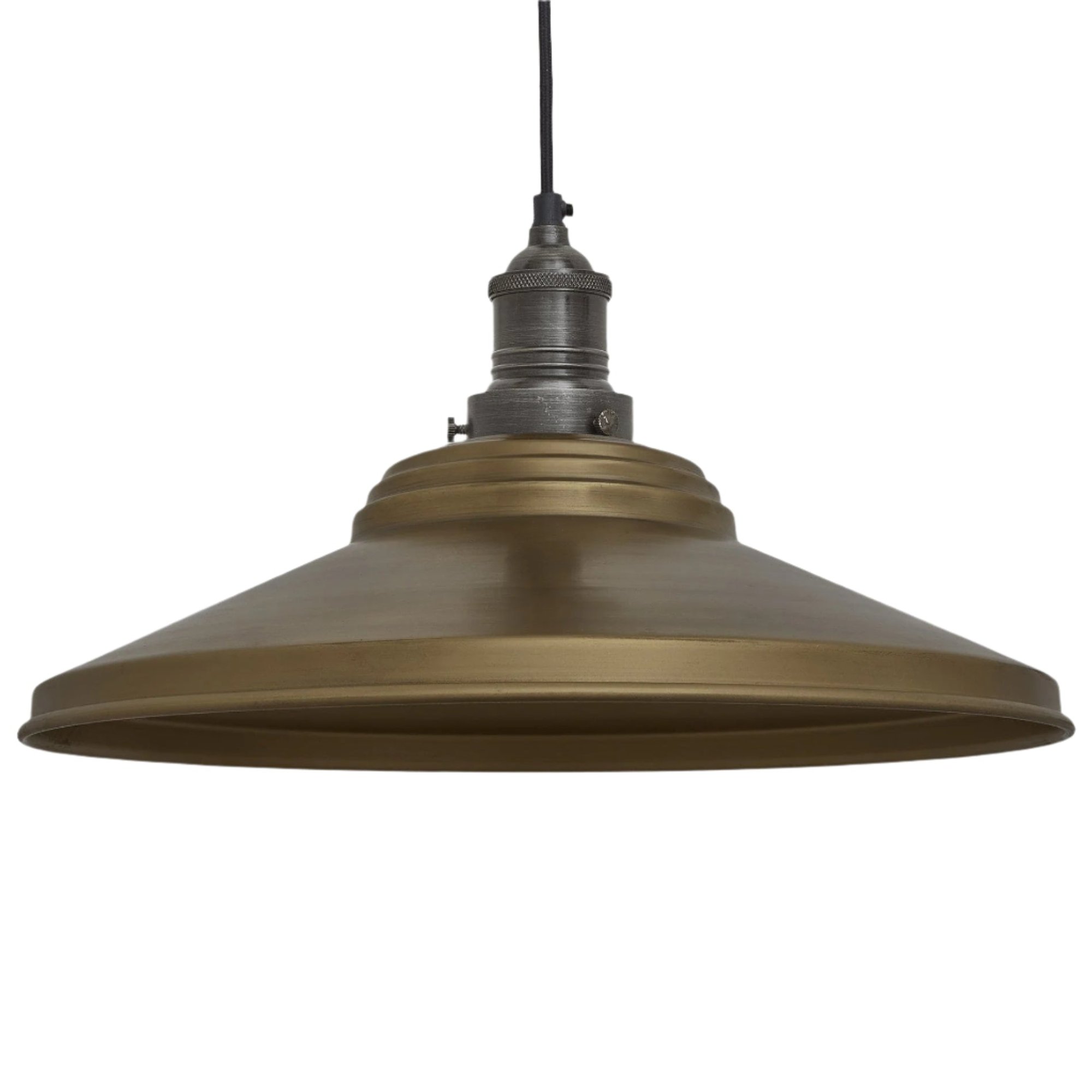 Brass with Pewter Holder Brooklyn Giant Step Pendant - 18 Inch - BR-GSP18-P-BH