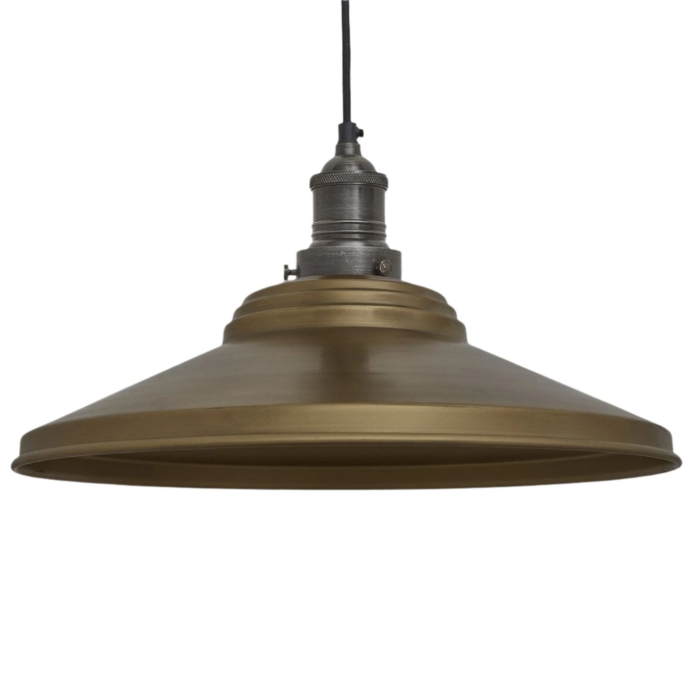 Brass with Pewter Holder Brooklyn Giant Step Pendant - 18 Inch - BR-GSP18-P-BH