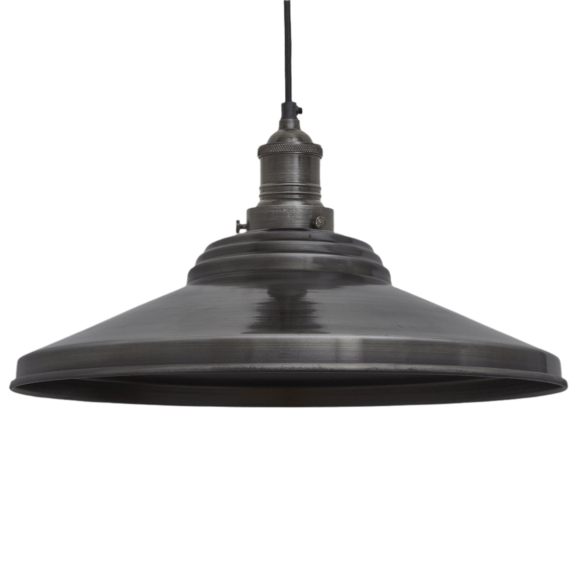Pewter with Pewter Holder Brooklyn Giant Step Pendant - 18 Inch - BR-GSP18-P-PH