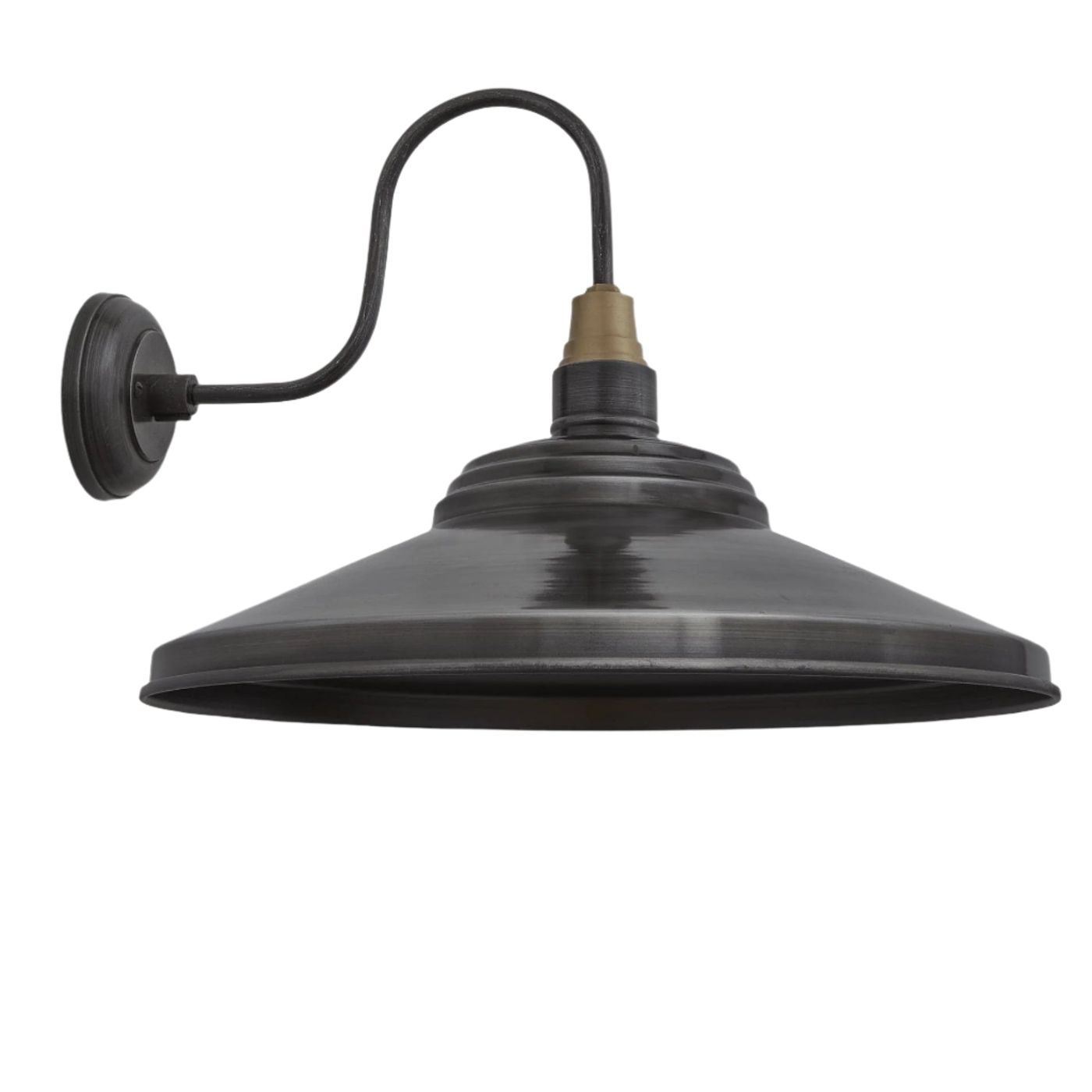 Swan Neck Giant Step Wall Light - 18 Inch - Pewter Industville SN-GSWL18-P
