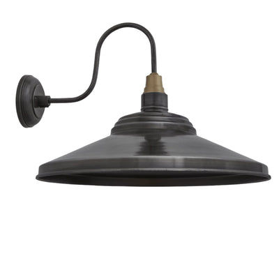 Swan Neck Giant Step Wall Light - 18 Inch - Pewter Industville SN-GSWL18-P