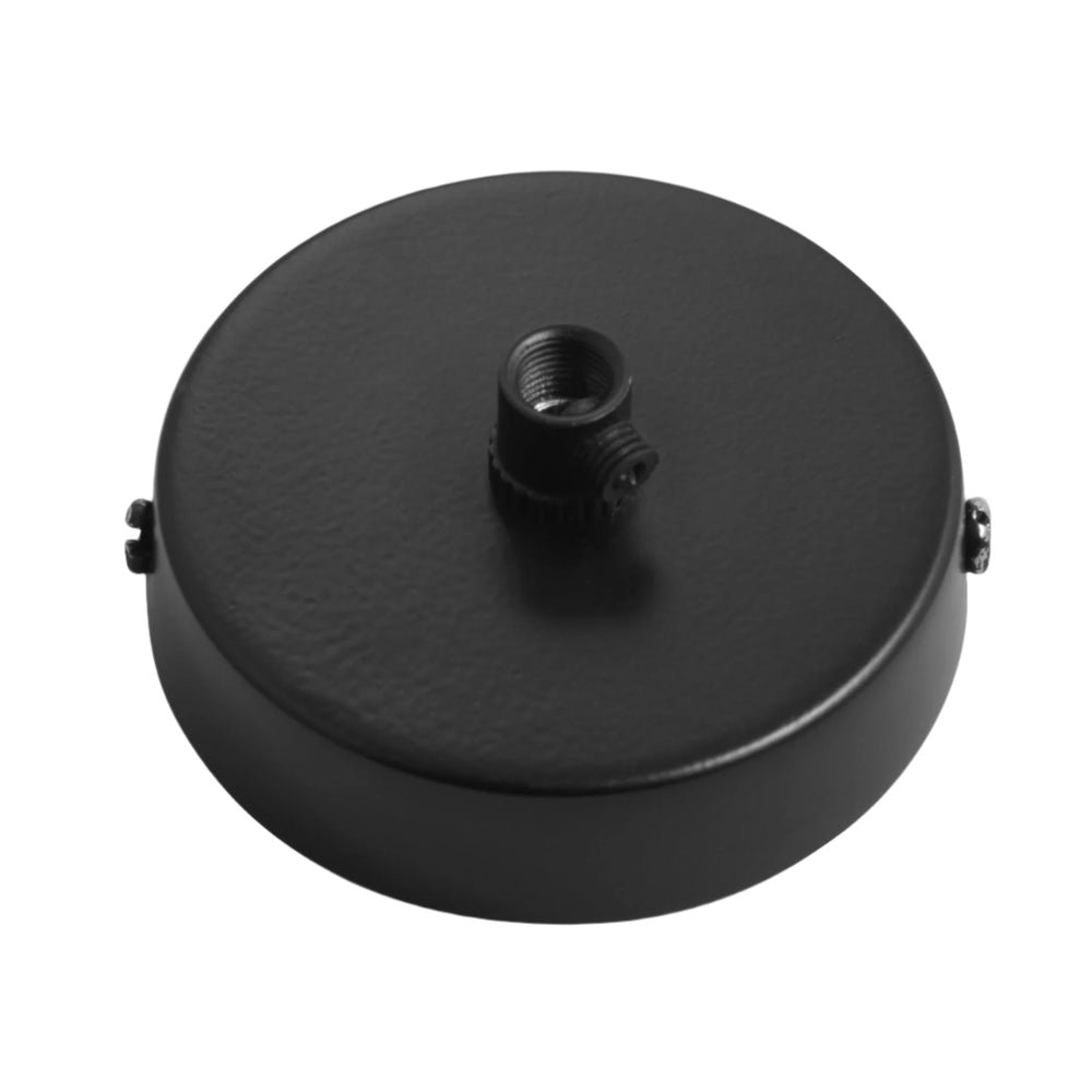 Black Small Ceiling Rose - 1 Outlet - Industville SCR1O-BK