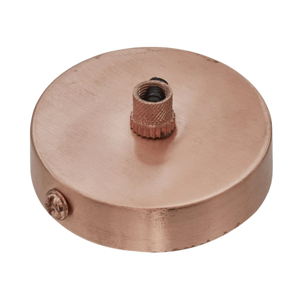 Copper Small Ceiling Rose - 1 Outlet - Industville SCR1O-C