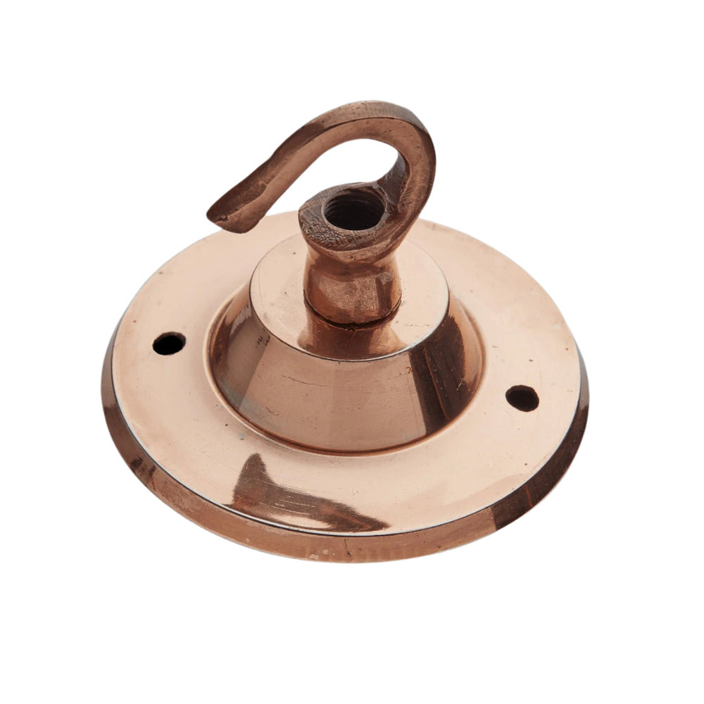 Edison Hook Ceiling Rose - 1 Outlet - Copper Industville ED-HKCR1O-C