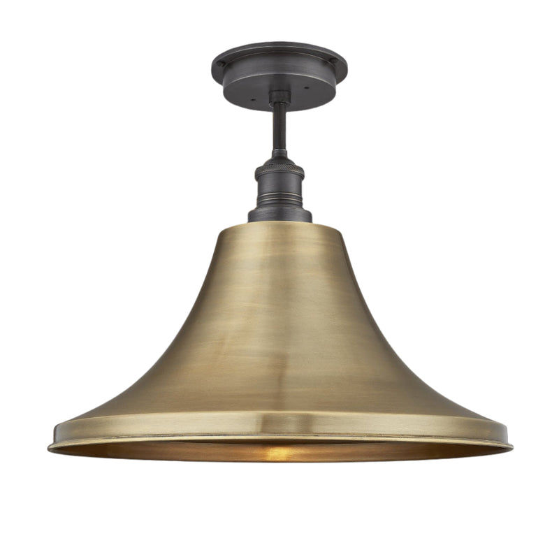 Brooklyn Outdoor & Bathroom Giant Bell Flush Mount – 20 Inch – Brass Industville BR-IP65-GBLFMP20-B-PH