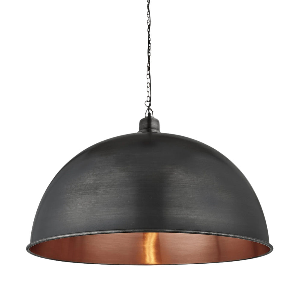 Brooklyn Giant Dome Pendant - 24 Inch - Pewter & Copper Industville BR-GDP24-CP-PCN