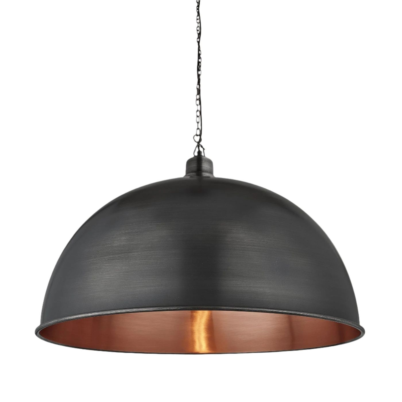 Brooklyn Giant Dome Pendant - 24 Inch - Pewter & Copper Industville BR-GDP24-CP-PCN