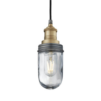 Brass Holder Pewter Ring Brooklyn Outdoor & Bathroom Pendant BR-IP65-P-BH-PR
