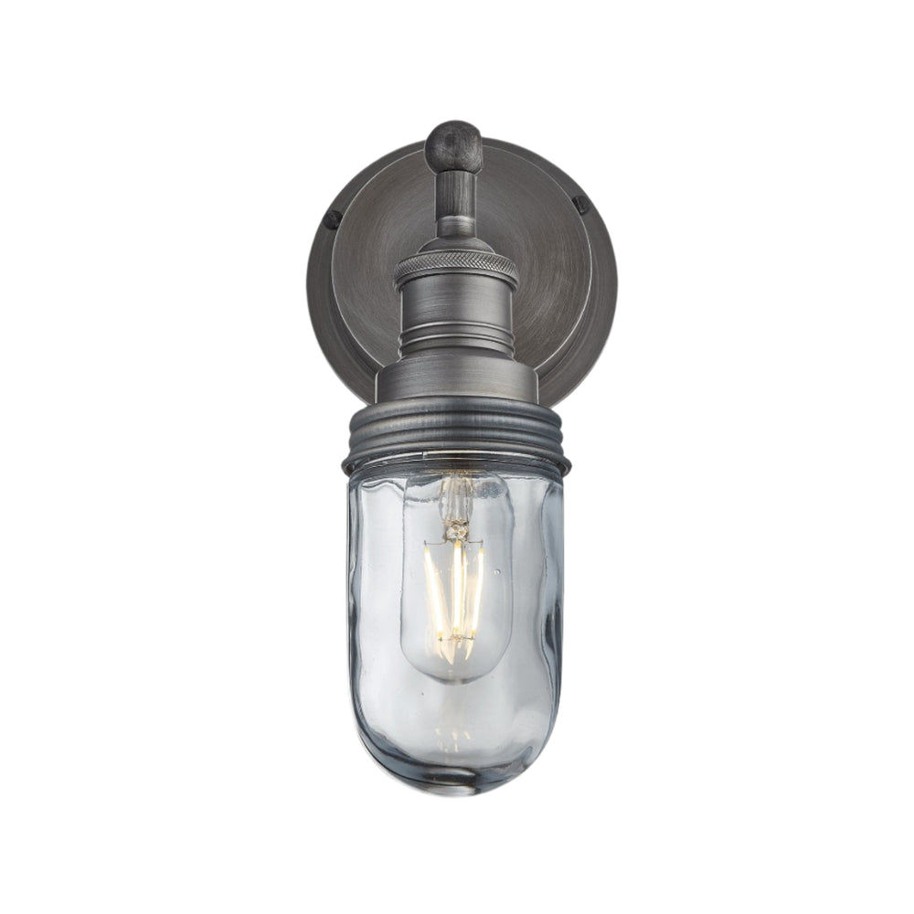 Pewter Holder Pewter Ring Brooklyn Outdoor & Bathroom Wall Light - BR-IP65-WL-PH-PR