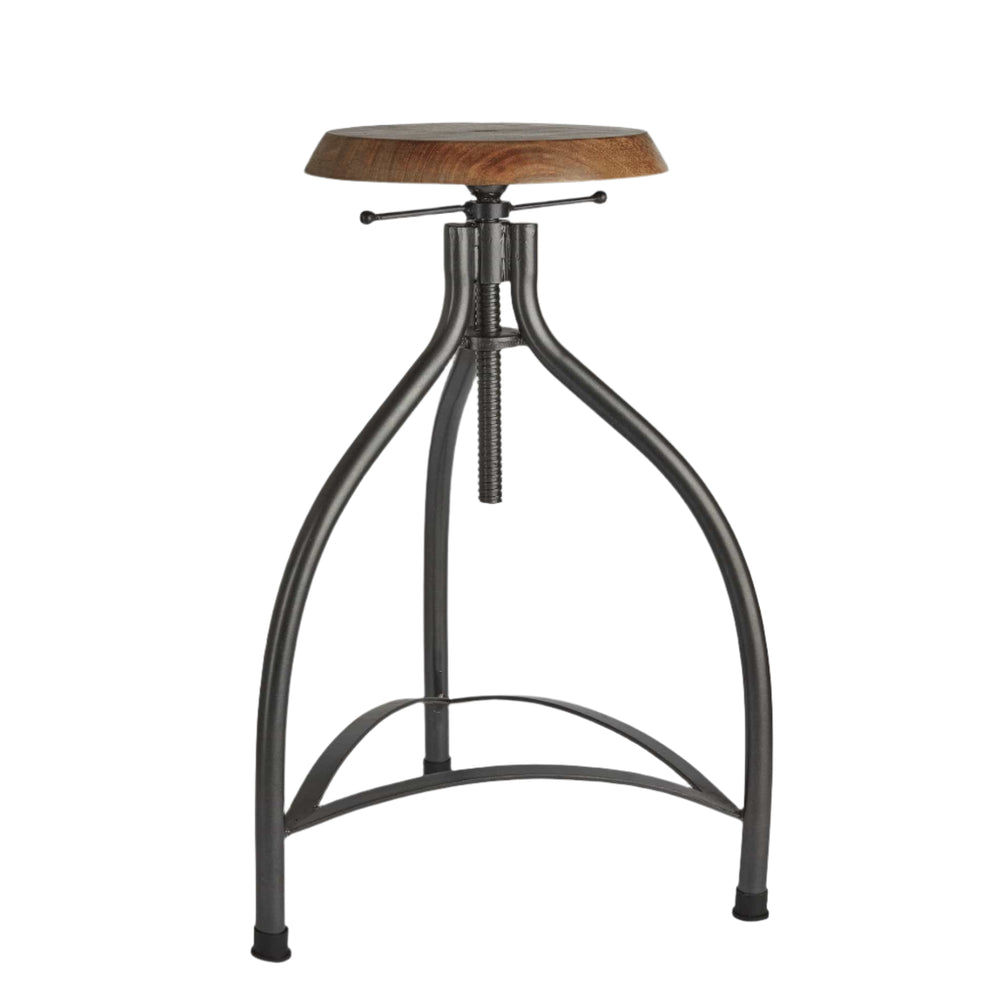 Cooper Solid Wood and Metal Adjustable Bar Stool in 34 Inch, Product Code ST-C-W