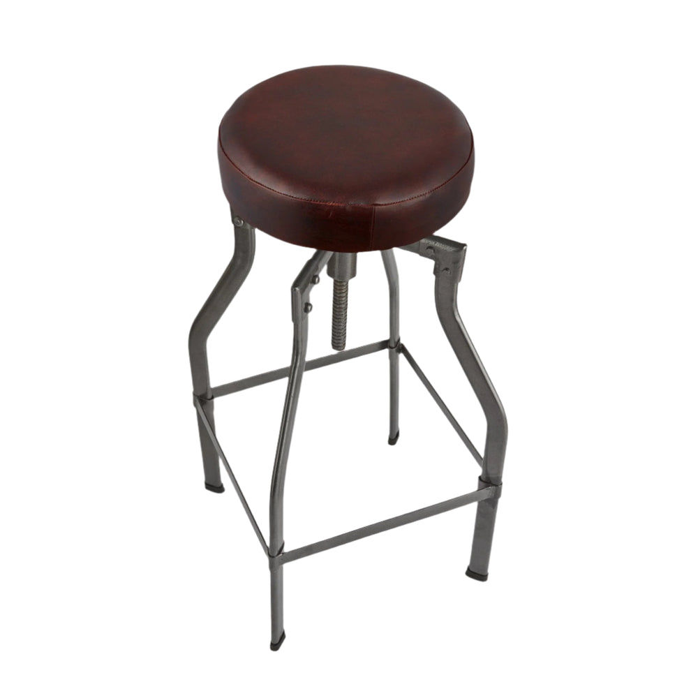 Turner Leather and Metal Adjustable Bar Stool in 35, Product Code is ST-TN-L