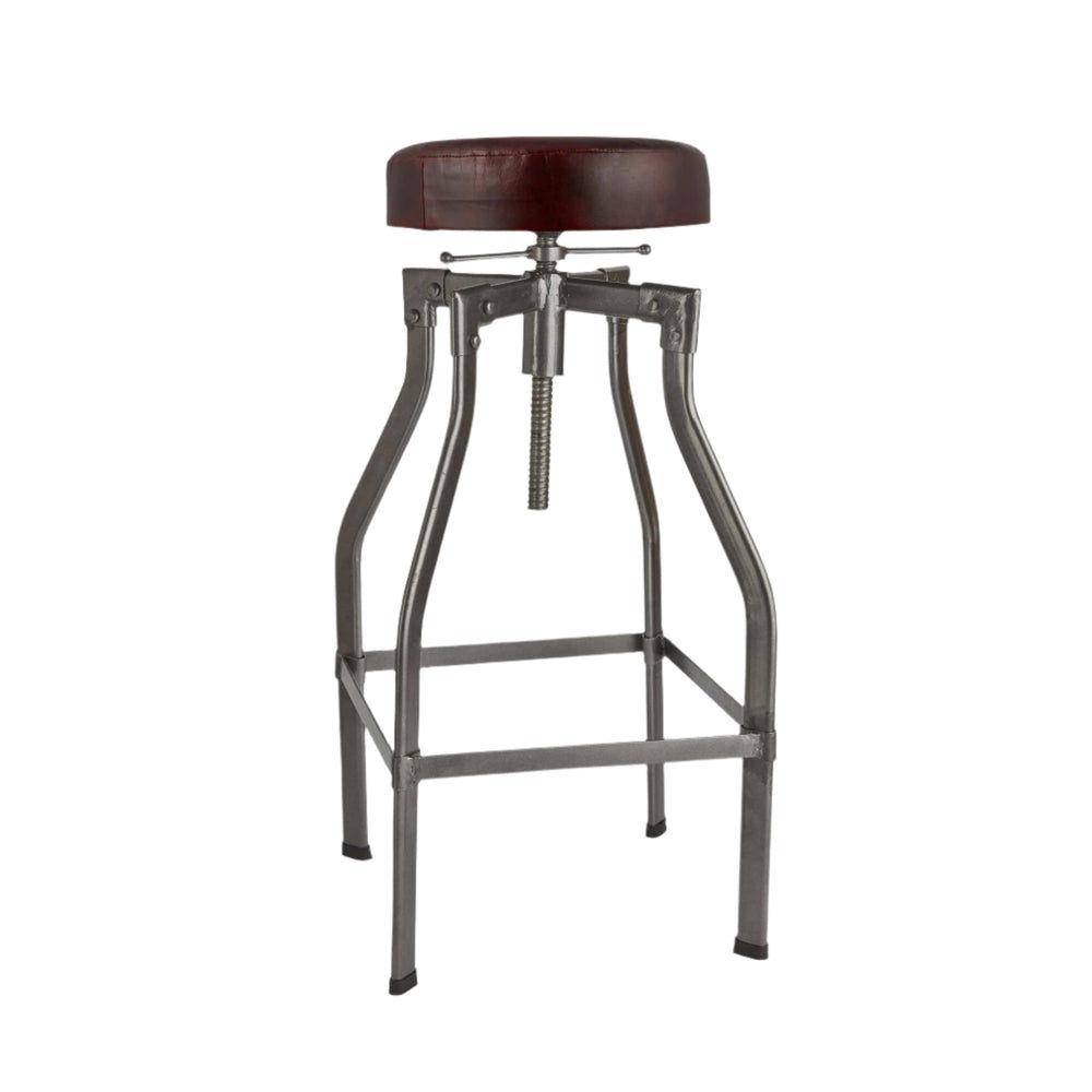 Turner Leather and Metal Adjustable Bar Stool in 35, Product Code is ST-TN-L