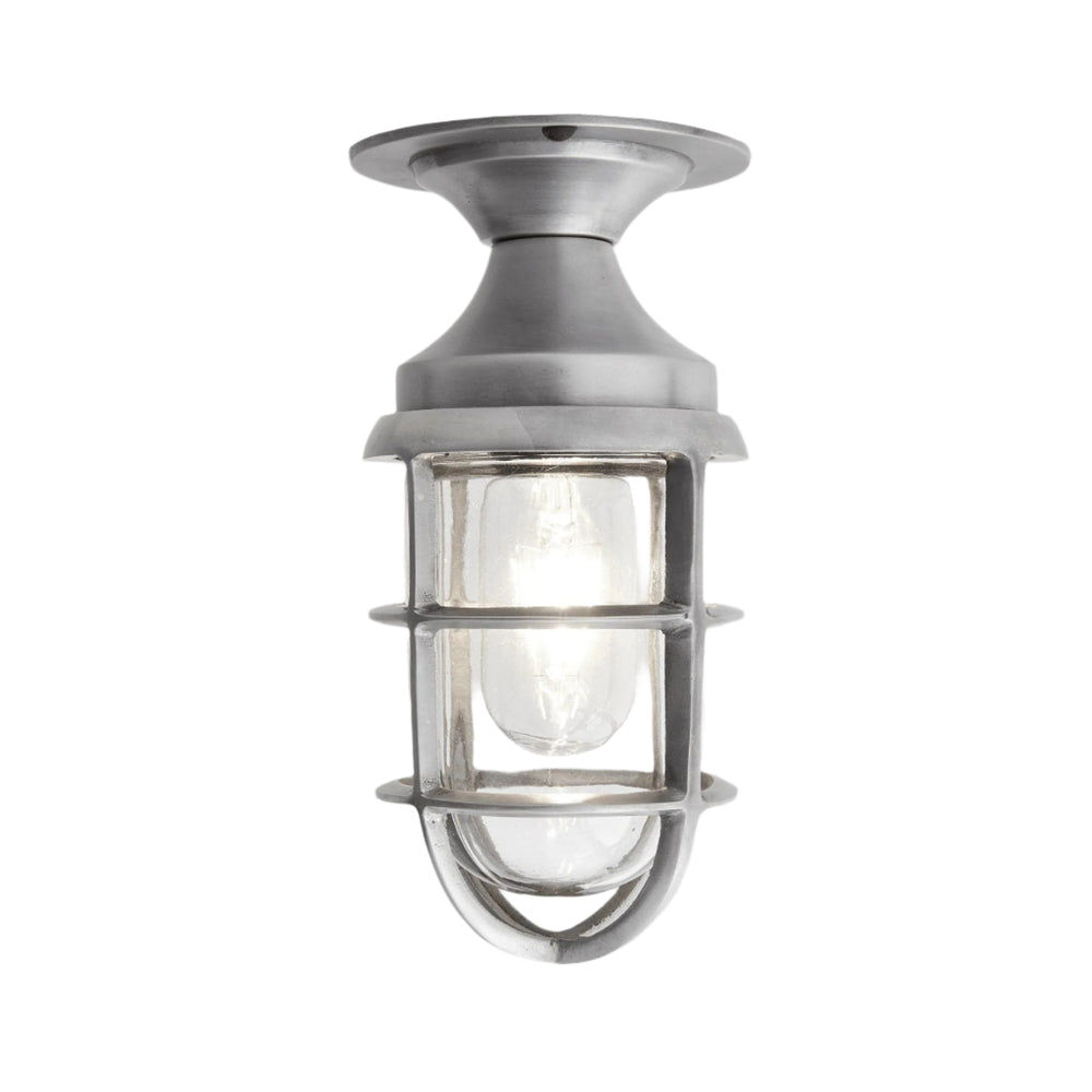 Bulkhead Outdoor & Bathroom Marine Flush Mount Light in 4 Inch in Gunmetal, Product Code BK-IP65-MFM4-GN