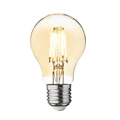 Vintage LED Edison Bulb Old Filament Lamp - 5W E27 Classic A60 Industville A60-5W-A