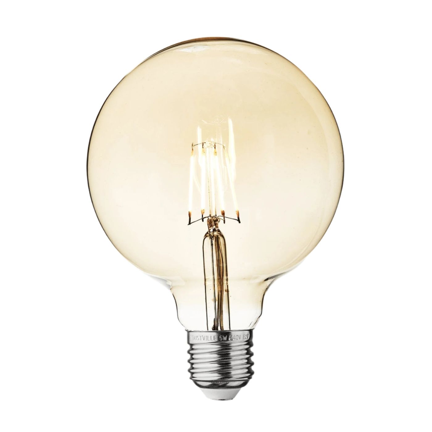 Vintage LED Edison Bulb Old Filament Lamp - 5W E27 Globe G125 Industville G125-5W-A