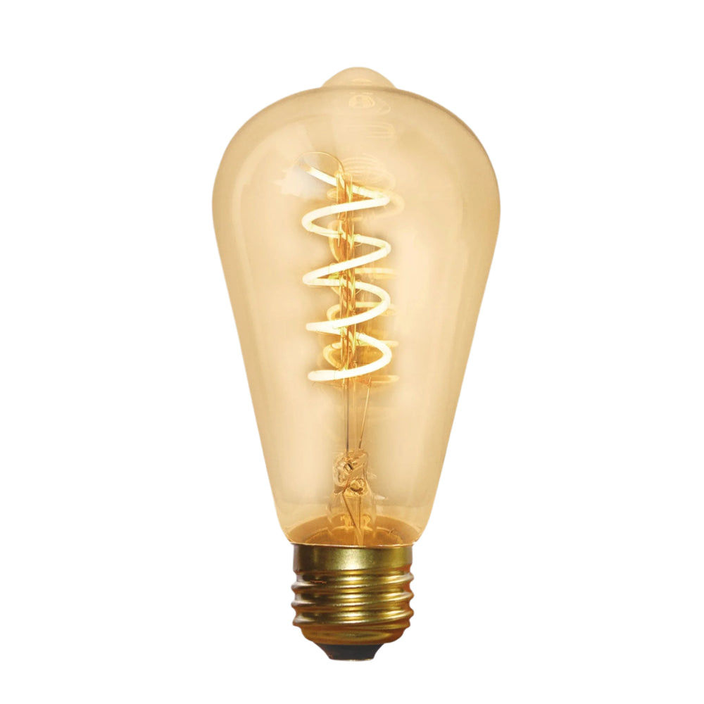Vintage LED Spiral  Edison Bulb - 5W E27 Pear ST64 Industville ST64-SP-5W-A