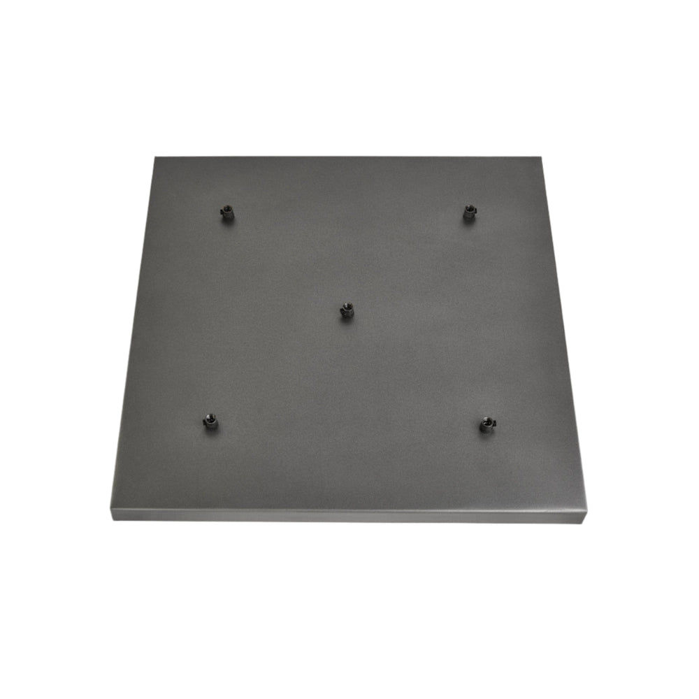 Sleek Large Edison Square Cluster Lights - 5 Wire – Pewter Industville SL-LE-5WSQCL-P