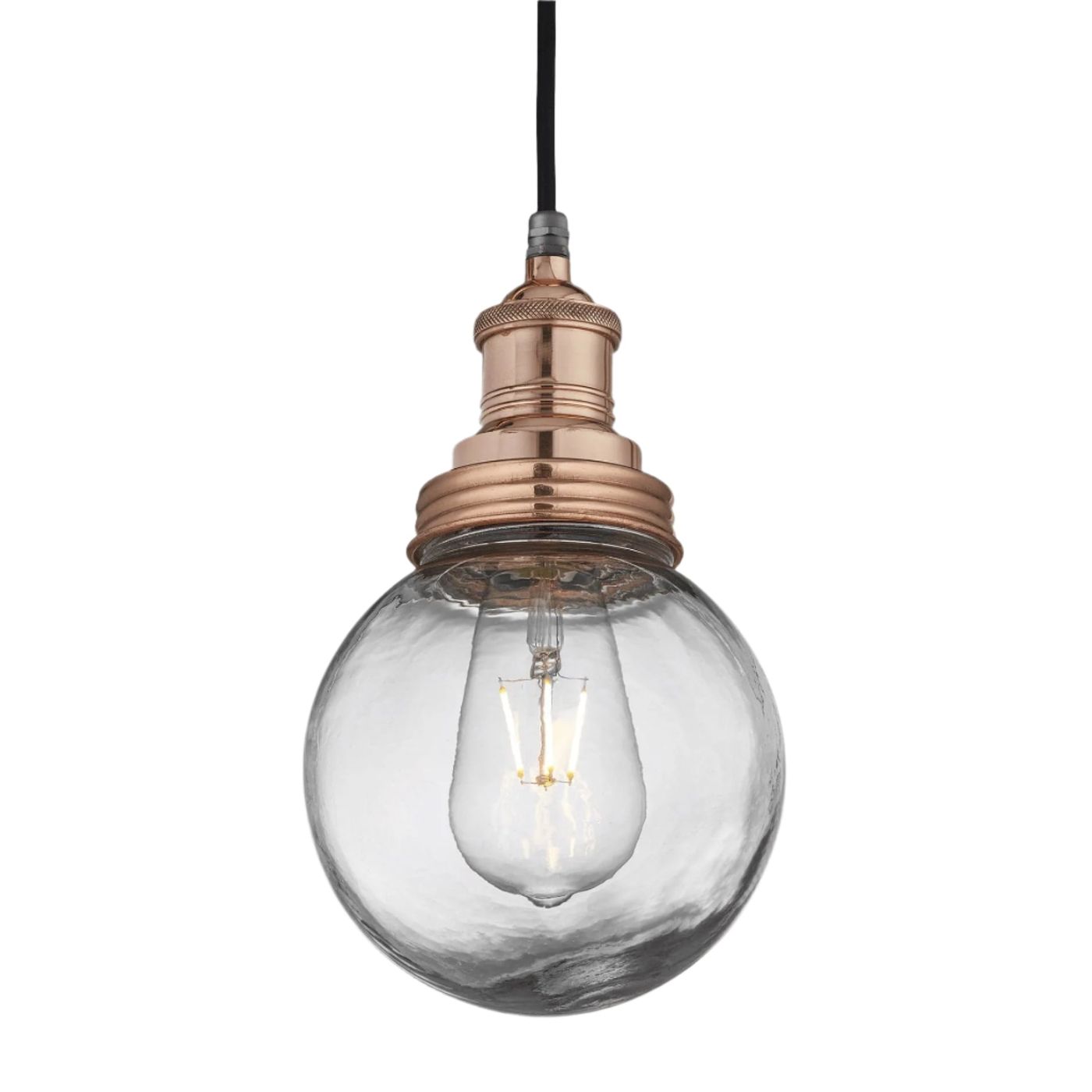 Copper Holder Copper Ring Brooklyn Outdoor & Bathroom Globe Pendant Light BR-IP65-P-CH-CR-GLG