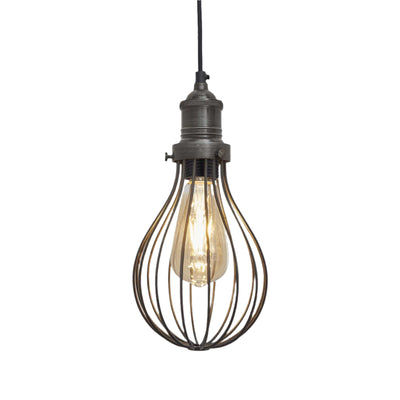 Pewter Brooklyn Balloon Cage Pendant in 6 Inch with Pewter Holder, Product code is BR-BCP6-P-PH