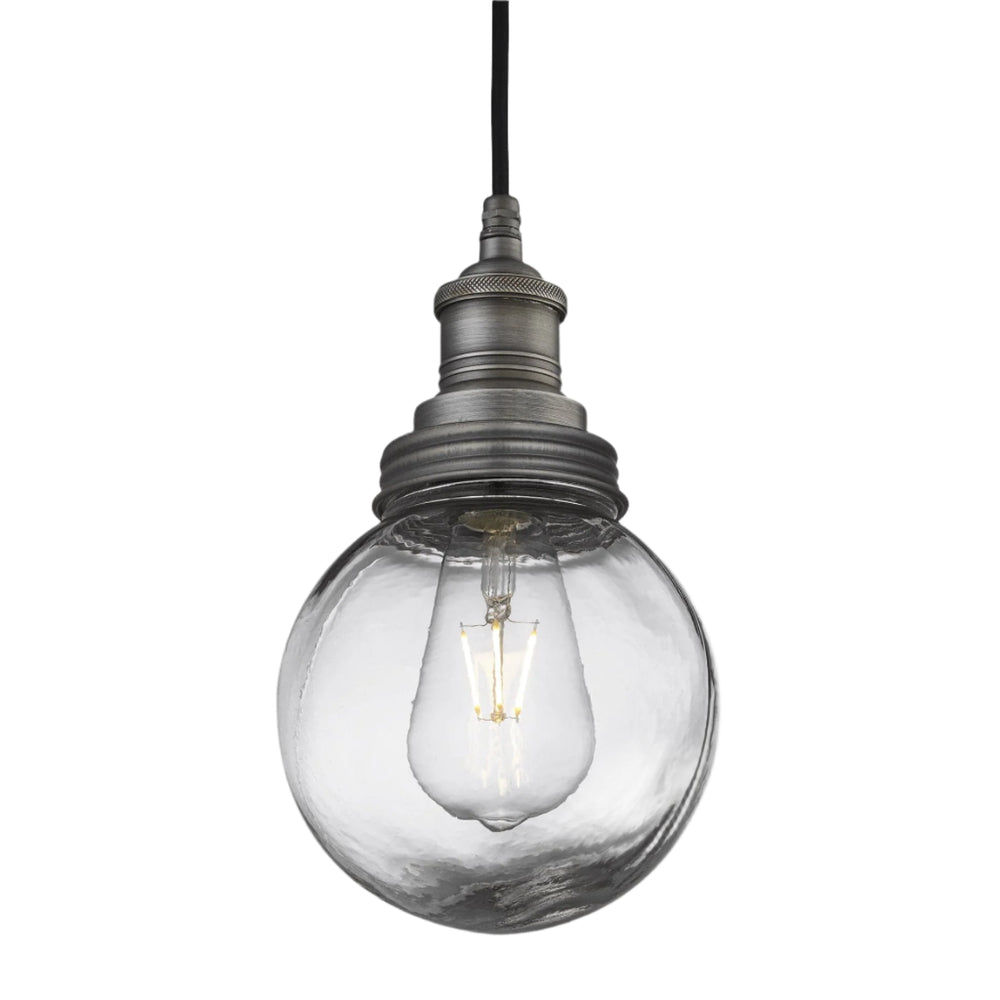Pewter Holder Pewter Ring Brooklyn Outdoor & Bathroom Globe Pendant Light BR-IP65-P-PH-PR-GLG