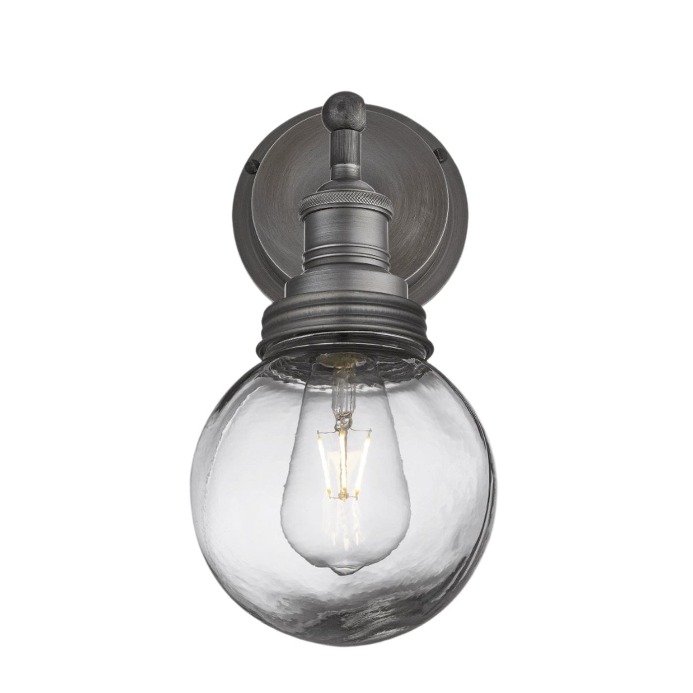 Pewter Holder Pewter Ring Brooklyn Outdoor & Bathroom Globe Wall Light BR-IP65-WL-PH-PR-GLG