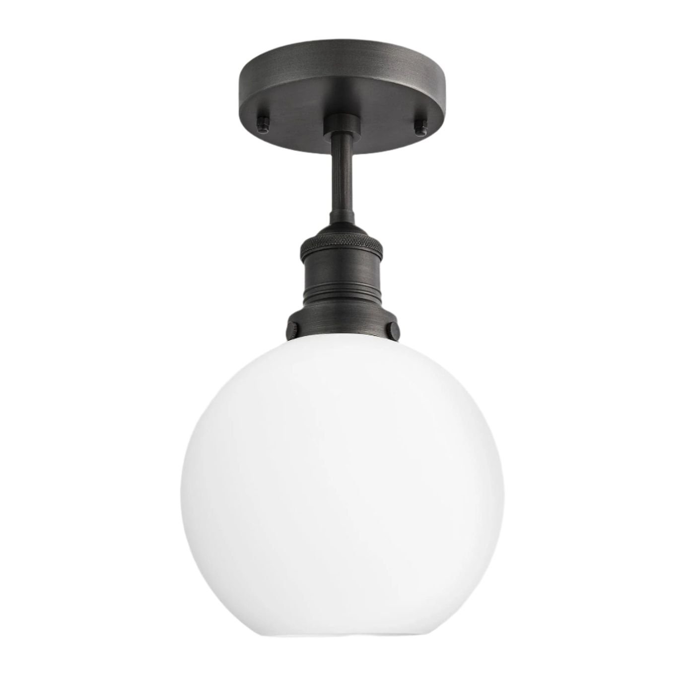 Brooklyn Opal Glass Globe Flush Mount Light - 7 Inch Industville BR-OGL-GLFM7-W-PH