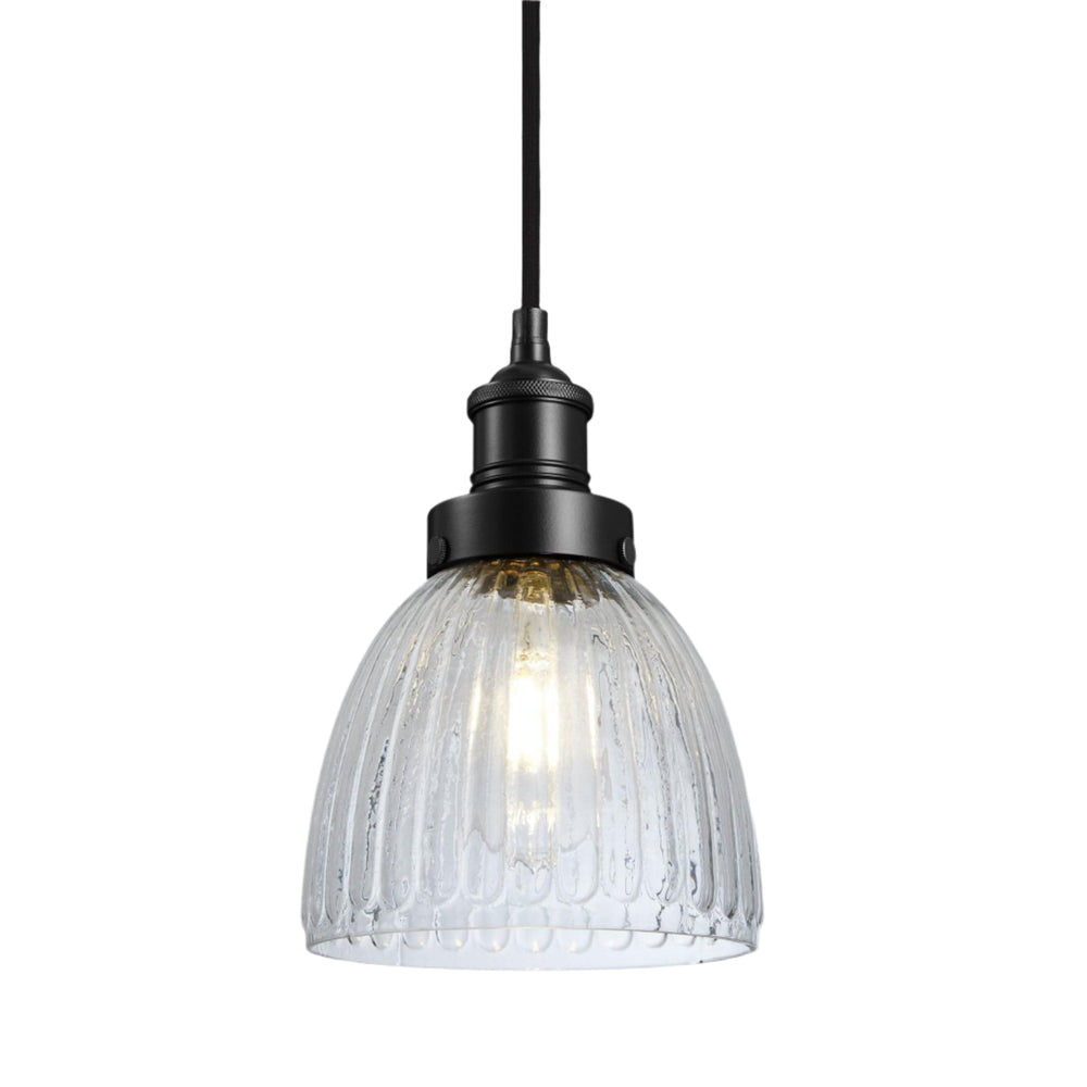 Brooklyn Glass Cone Pendant Light - 7 Inch Industville BR-GLCP7-BKH