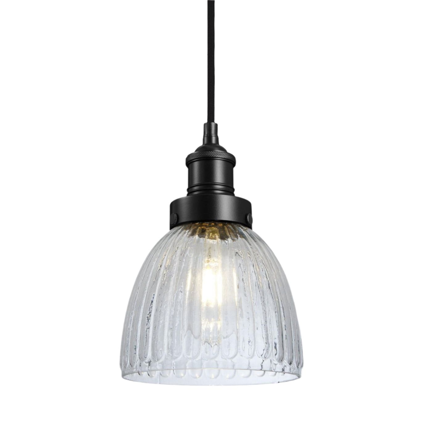 Brooklyn Glass Cone Pendant Light - 7 Inch Industville BR-GLCP7-BKH