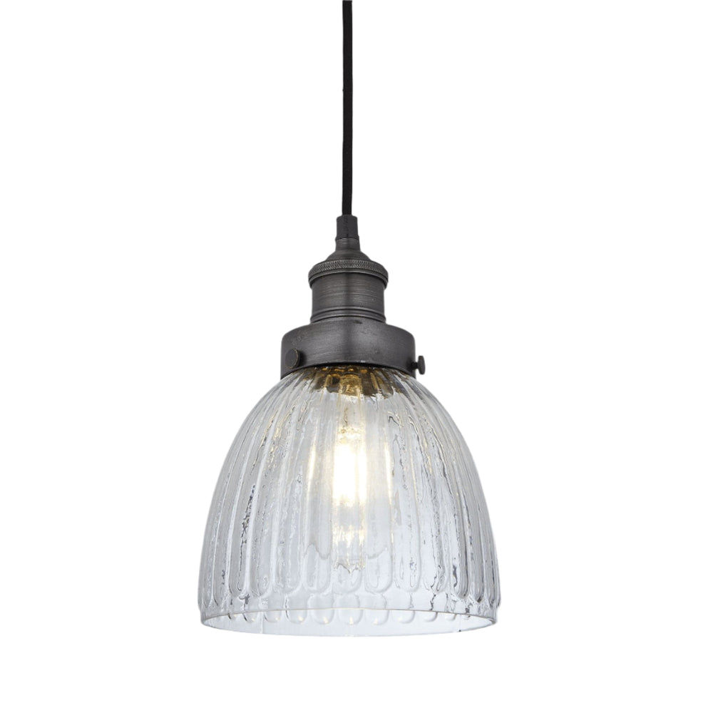 Brooklyn Glass Cone Pendant Light - 7 Inch Industville BR-GLCP7-PH