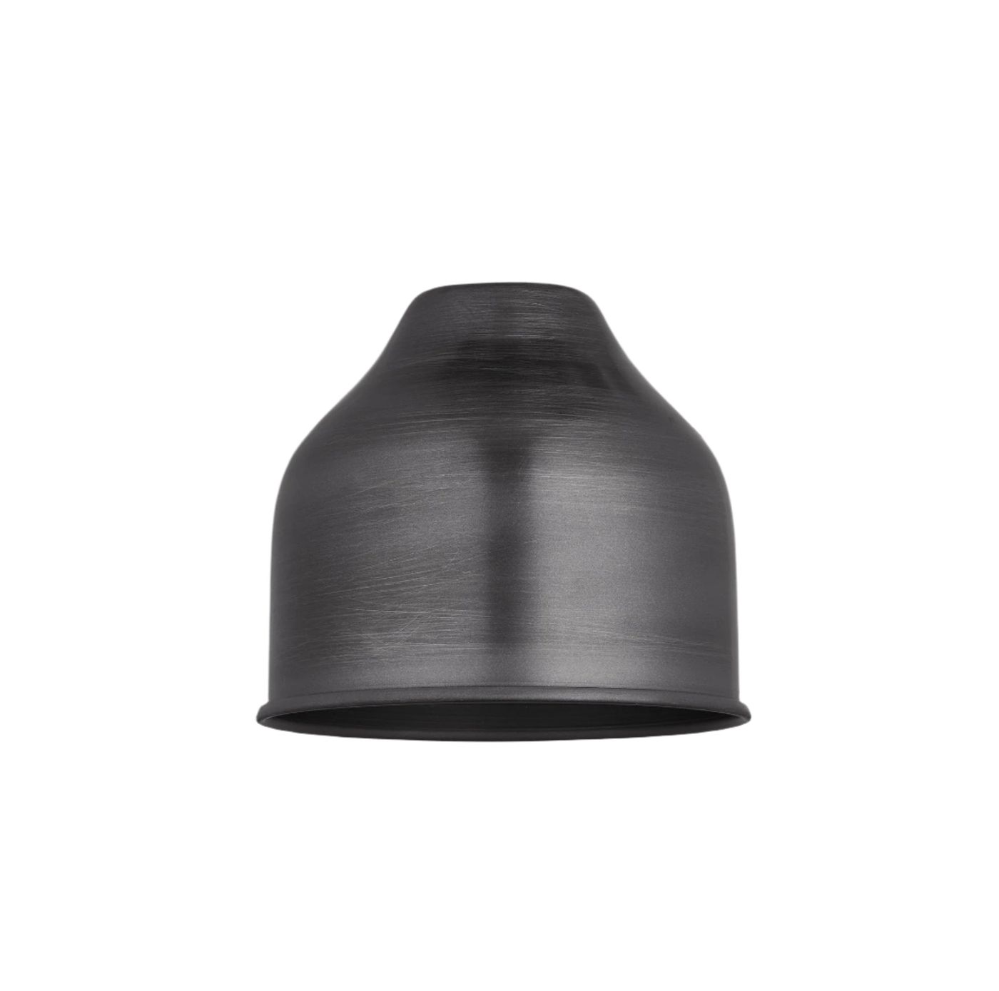 Pewter Knurled Cone Pendant Light - 7 Inch - Industville