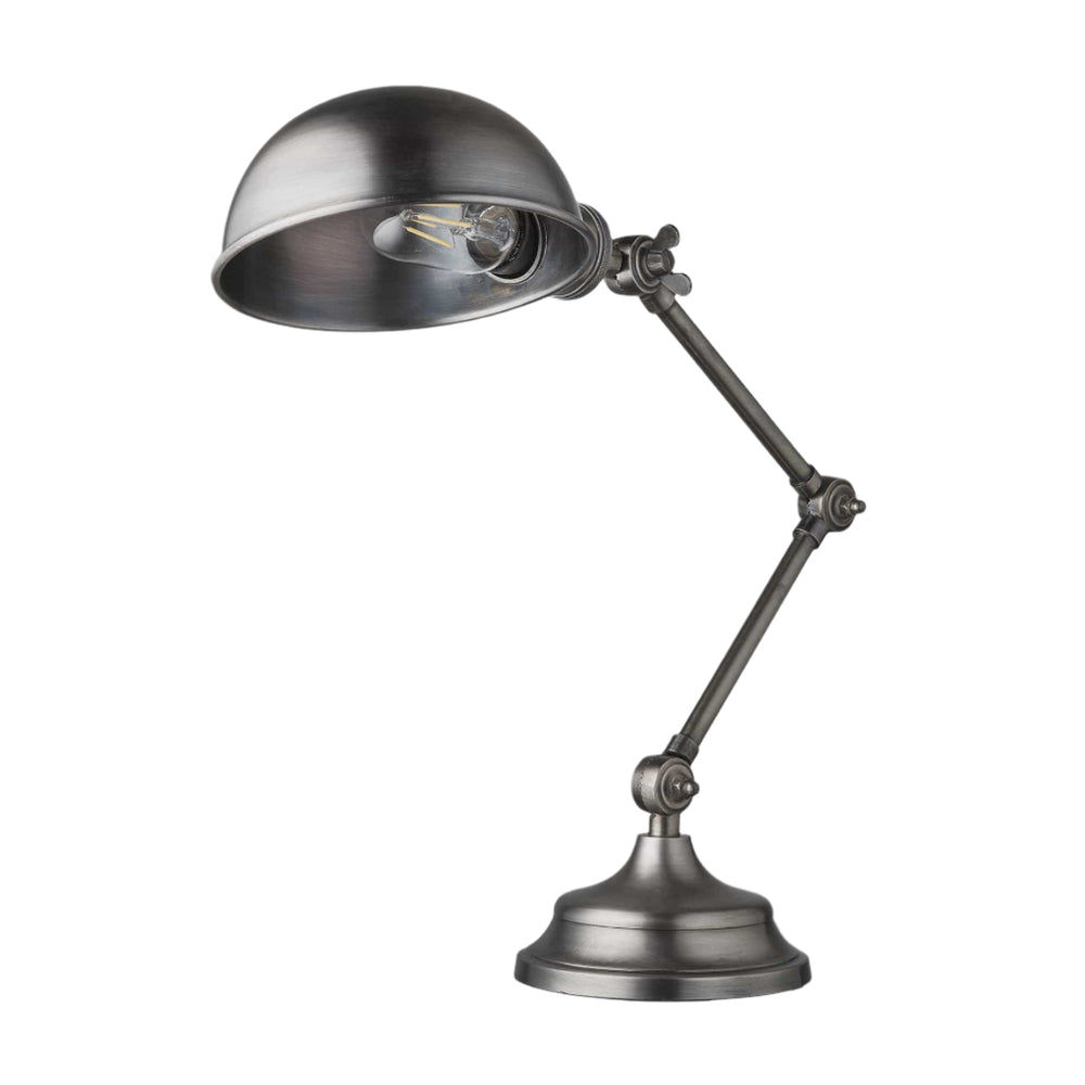 Brooklyn Pharmacy Adjustable Dome Table Lamp in 7 Inch in Gunmetal, Product Code BR-PA-DTL7-GN