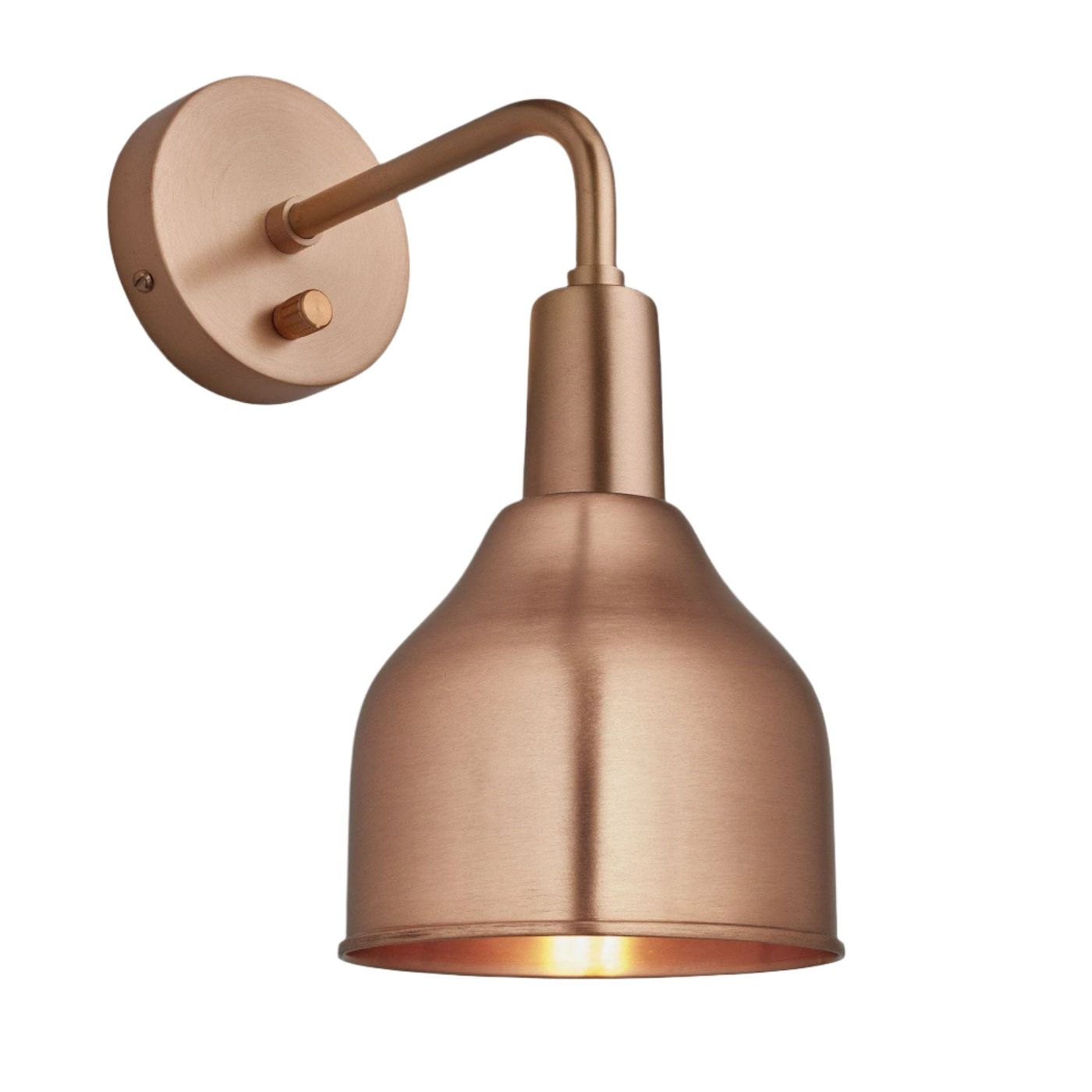 Copper Sleek 7 Inch Cone Wall Light with Copper Holder Product Code SL-CWL7-C-CH