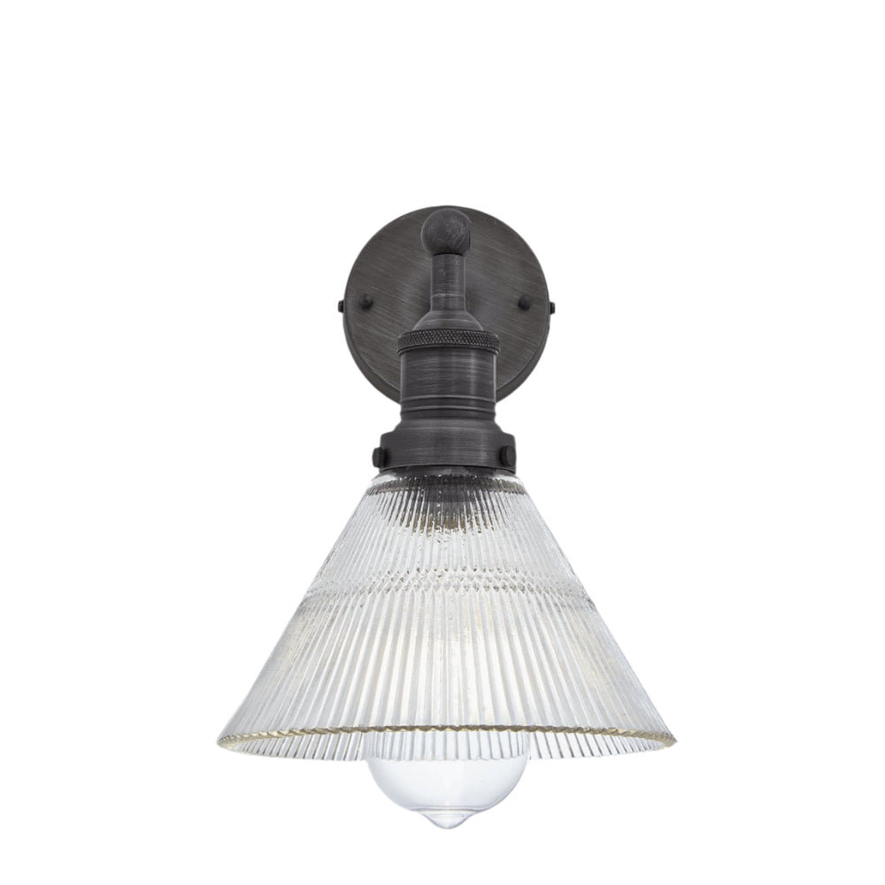 Glass Funnel with Pewter Holder Brooklyn Wall Light - 7 Inch BR-GLFWL7-PH