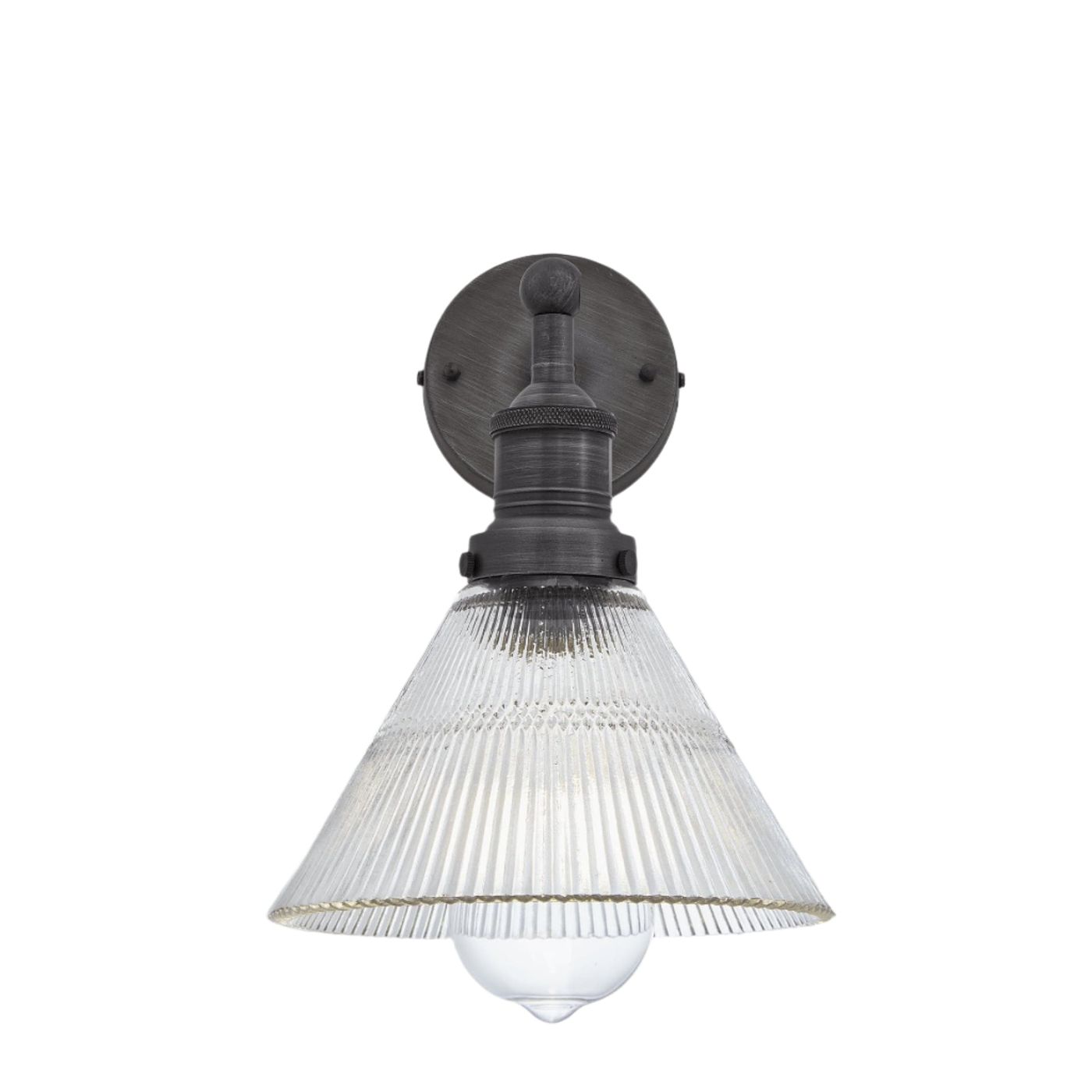 Glass Funnel with Pewter Holder Brooklyn Wall Light - 7 Inch BR-GLFWL7-PH