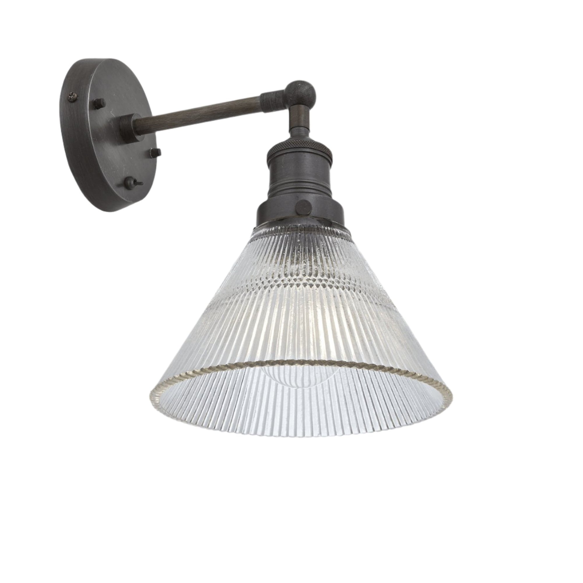 Glass Funnel with Pewter Holder Brooklyn Wall Light - 7 Inch BR-GLFWL7-PH