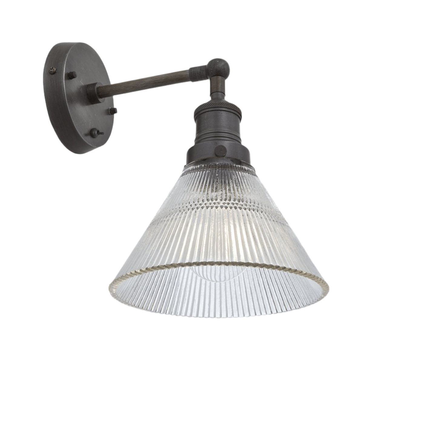 Glass Funnel with Pewter Holder Brooklyn Wall Light - 7 Inch BR-GLFWL7-PH